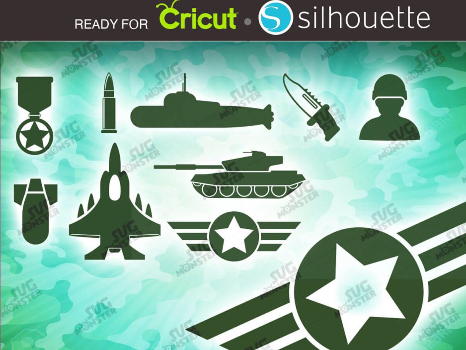 military monogram svg