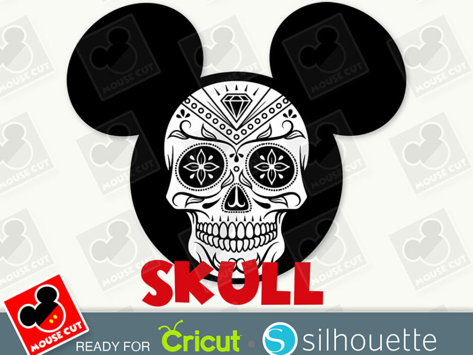 mouse skull ears svg