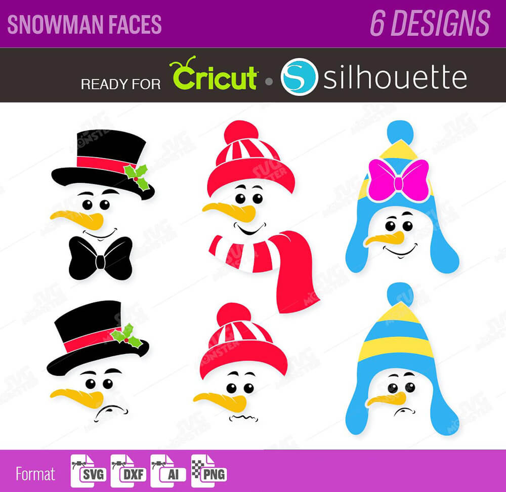 0016-snowman-face snowman face SVG cut