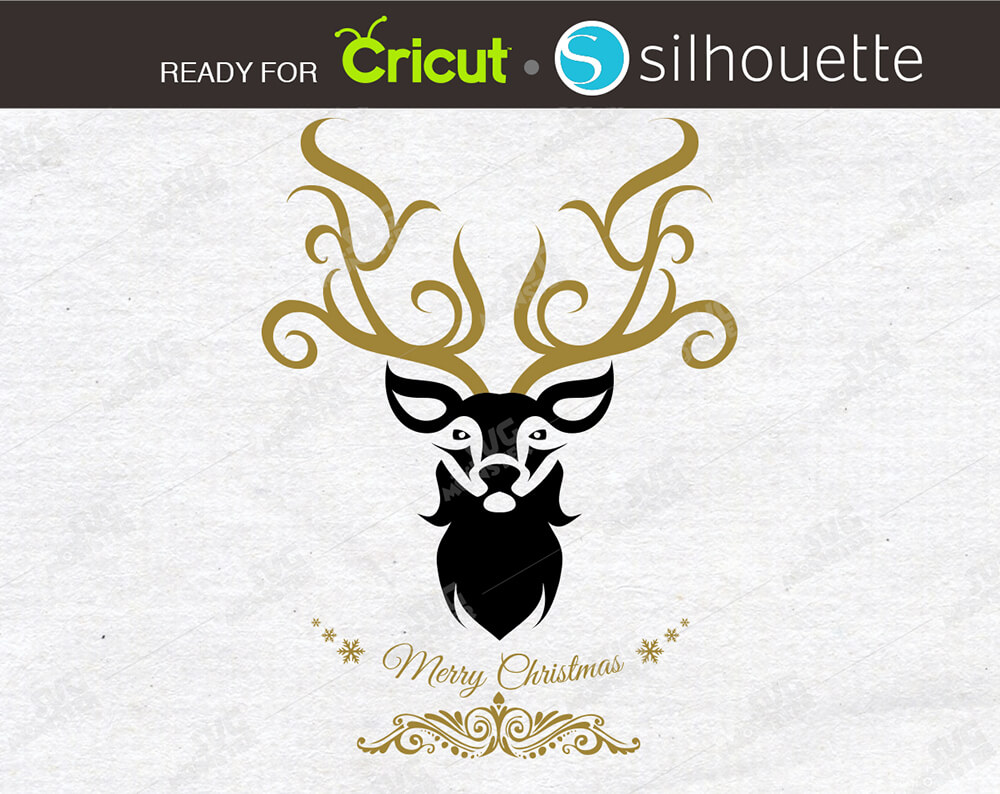 0018-royal_reindeer-svg royal deer SVG cut