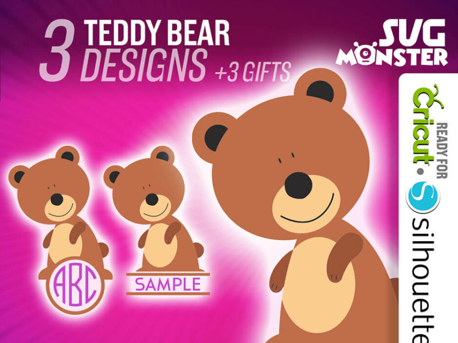 teddy bear SVG cut