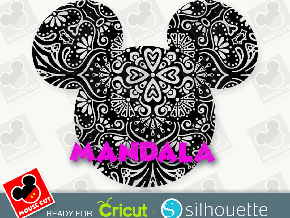 mouse mandala ears svg