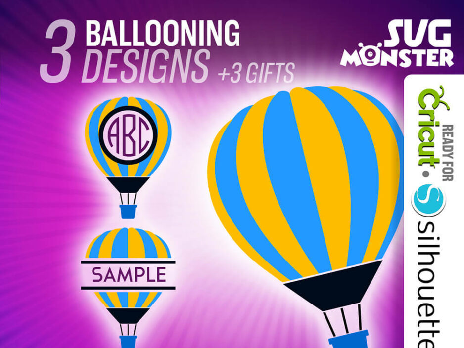 hot-air balloon svg cut