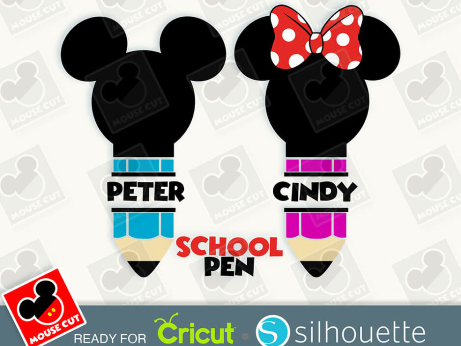 mouse pencil ears svg