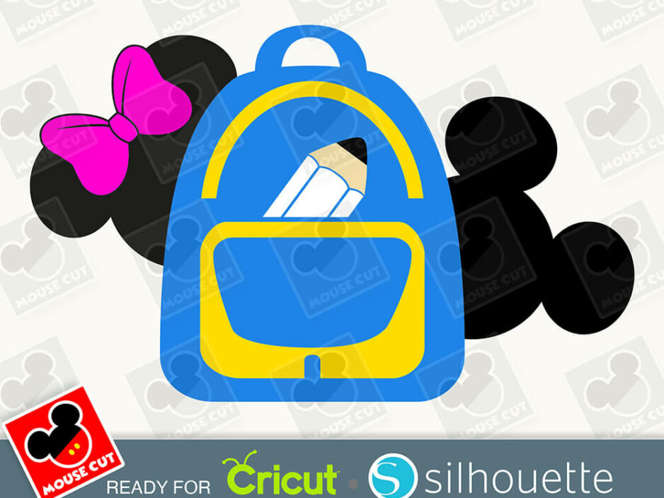 0045M - Mouse Schoolbag SVG