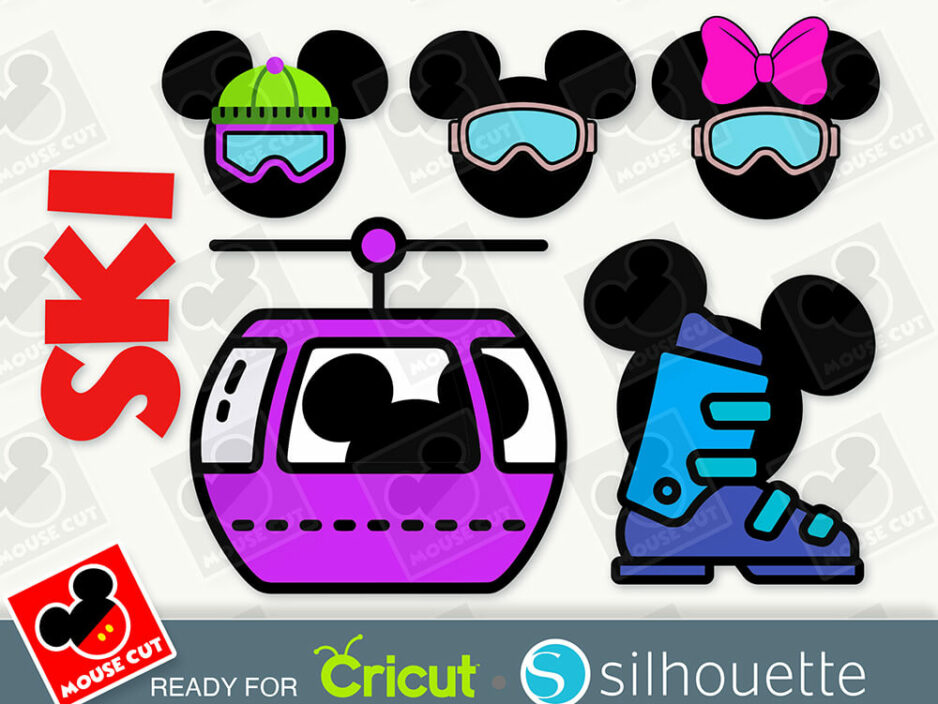 mouse ski ears svg