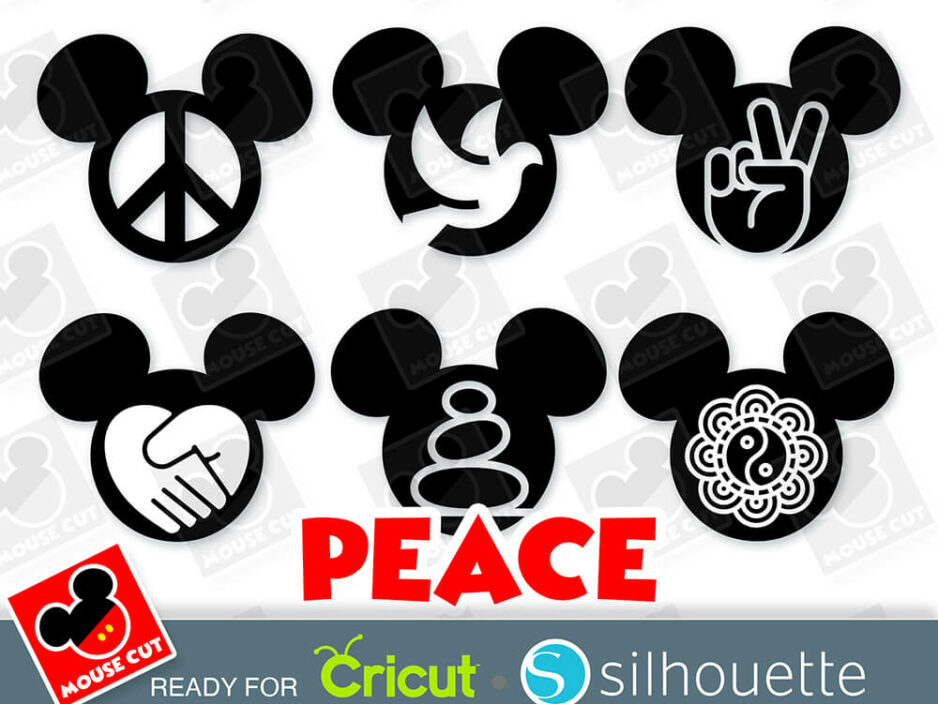 mouse peace ears svg
