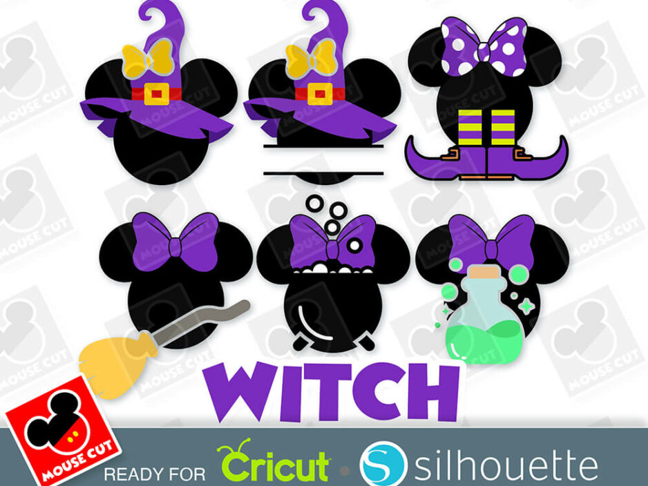 mouse witch ears svg