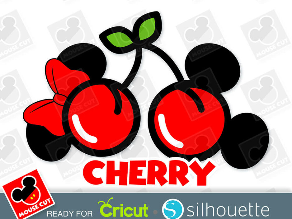 mouse cherry ears svg
