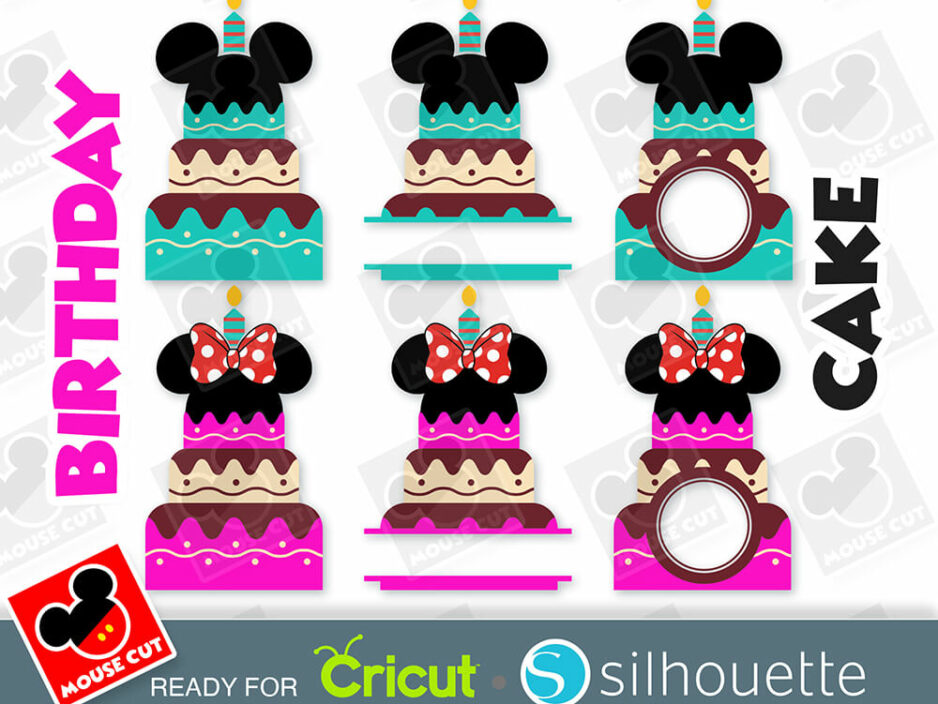 mouse birthday cake svg