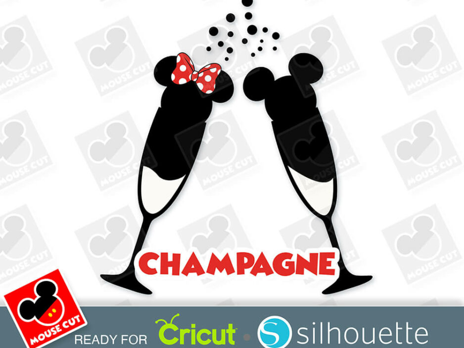 mouse champagne ears svg