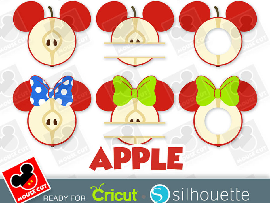 mouse apple ears svg