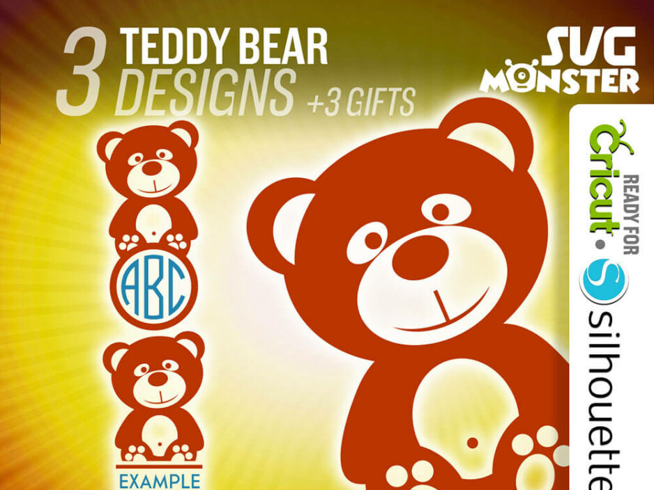 teddy bear svg cut