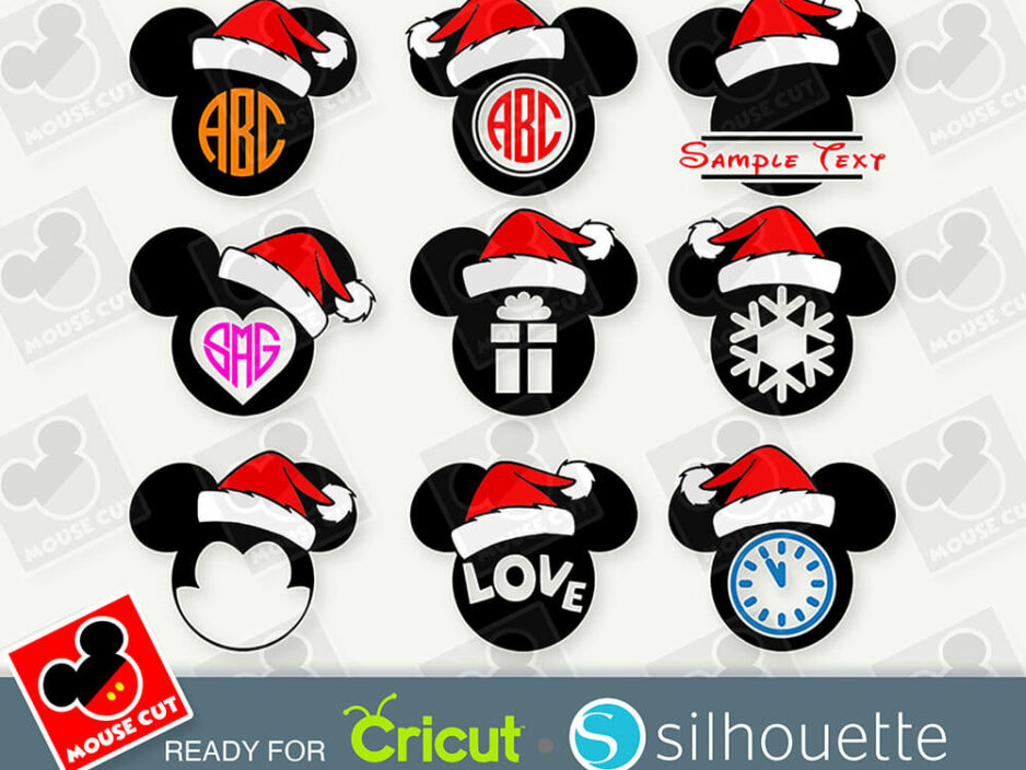 mouse ears santa svg