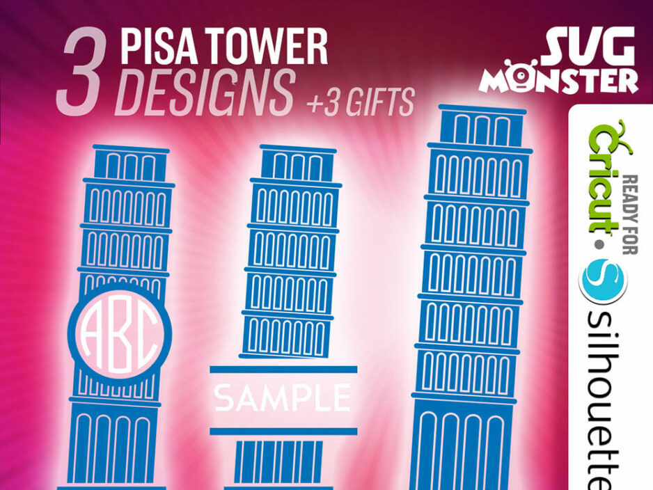 pisa tower svg cut