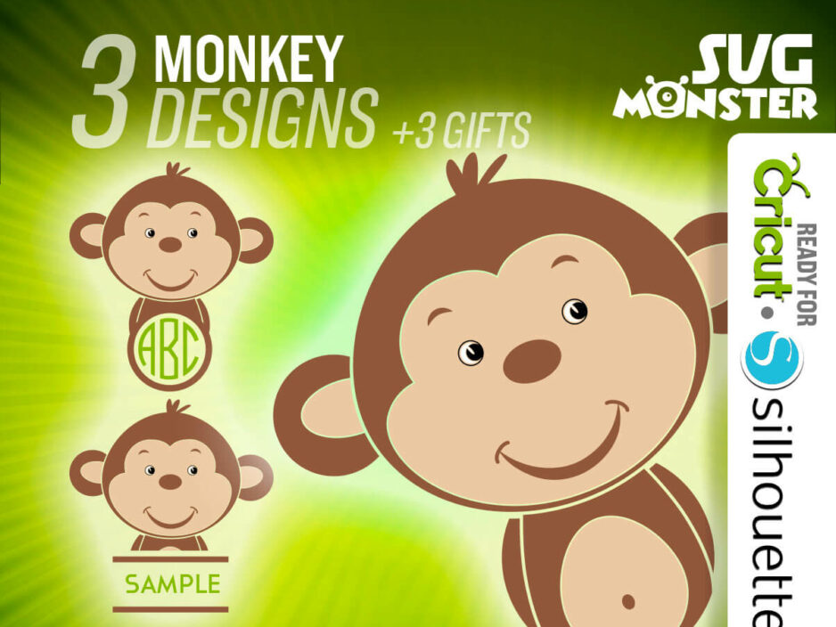 monkey svg cut files