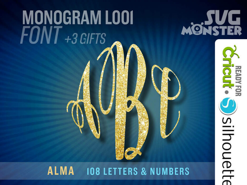 alma monogram font svg