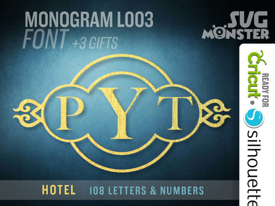 hotel monogram font svg